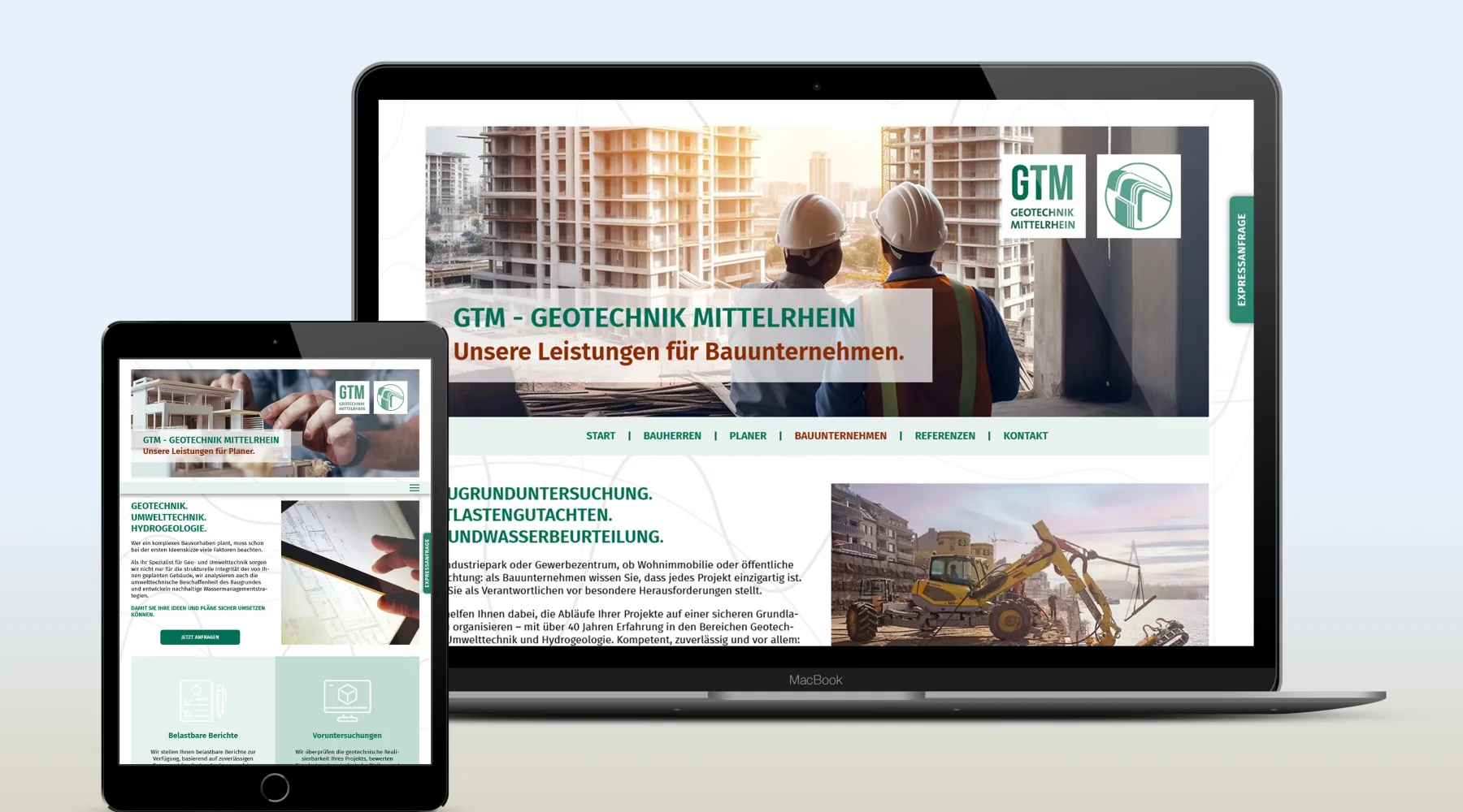 GTM Geotechnik Mittelrhein GmbH | Webauftritt