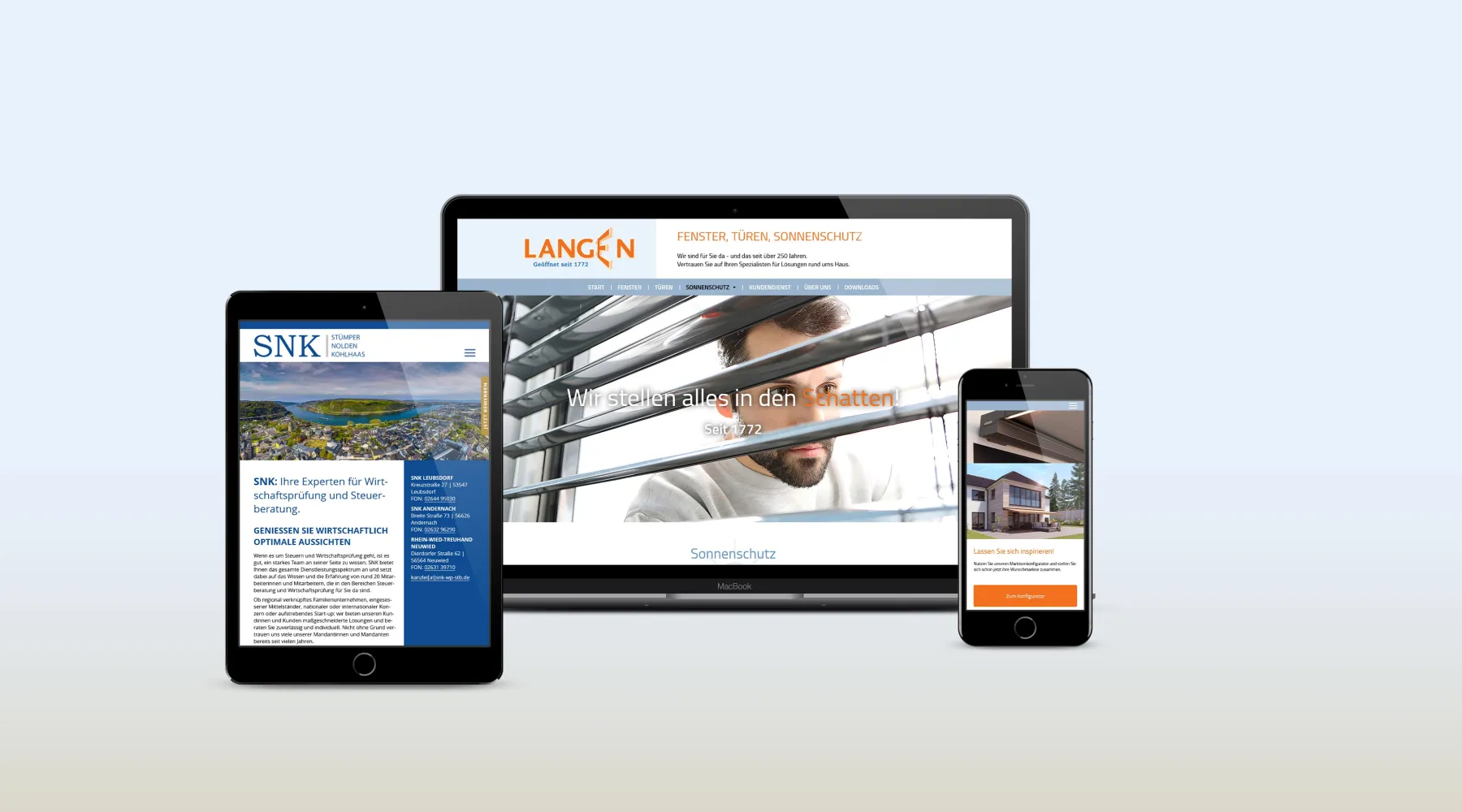 Langen GmbH - Fenster, Türen, Sonnenschutz | Homepage in Typo3