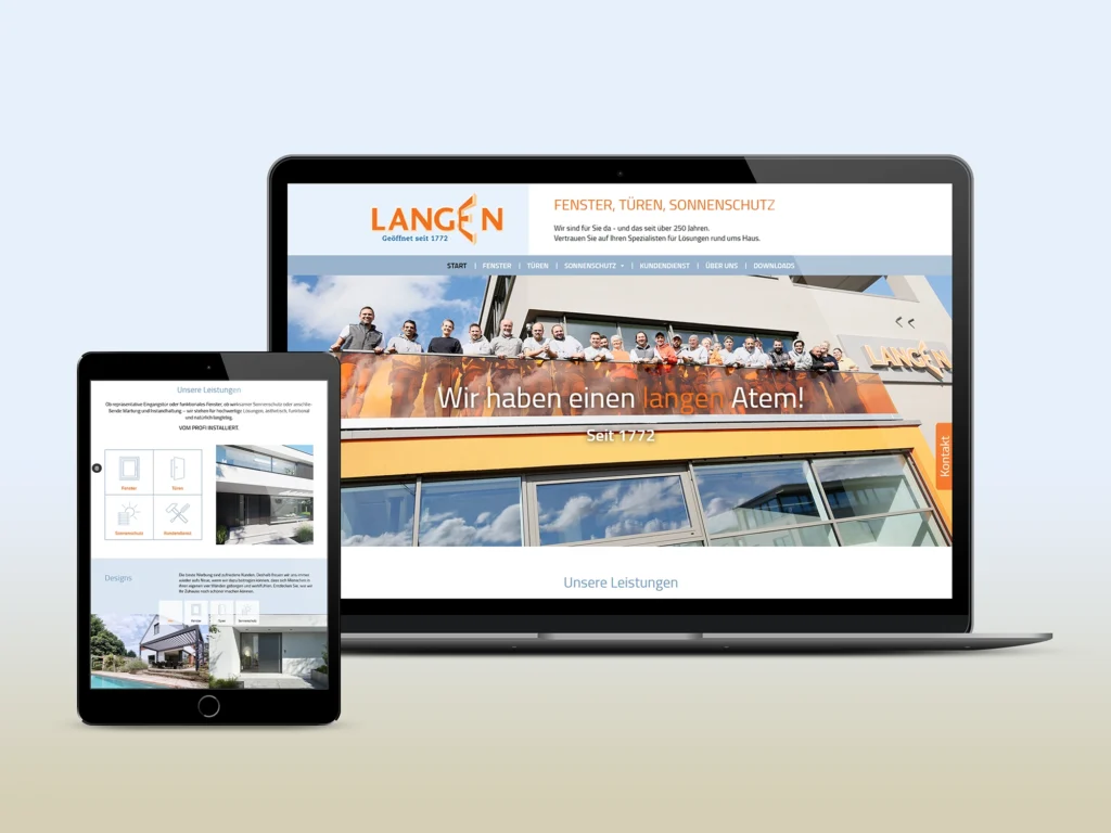Firmenwebseite · Typo3 | Langen GmbH Köln